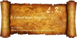 Lieberman Kevin névjegykártya